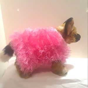 Handcrafted Pet Sweater, made to order, other colors on hand Blue and Gold